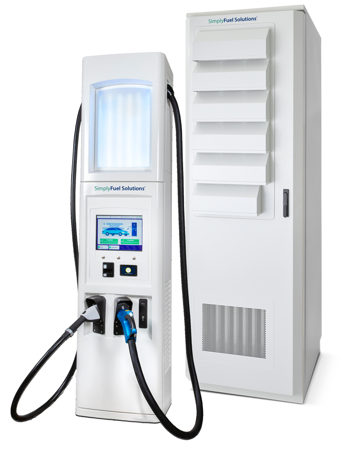 Gen2 Level 3 fast charger and power cabinet split-system