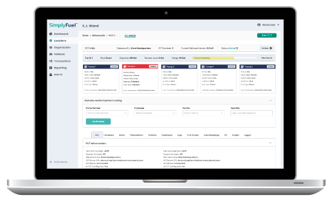 laptop-SF-Locations Fuel View Automated Fuel Management software